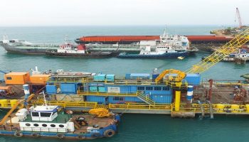 Utility Barge and Multicat Support Tug