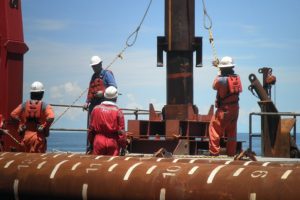 24in PLEM Piles And Scour Mitigation Pile Support Installation Using OCS